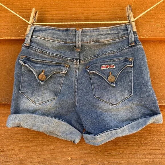 Hudson Girls Denim Cuffed Jean Shorts Size 12 Lightweight Casual Wear - Picture 4 of 9